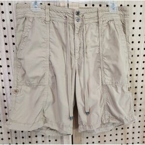 Lauren Ralph Lauren Shorts Womens 6 Hiking Drawstring Khaki 100% Cotton
